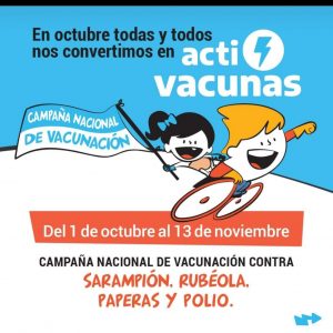 Campaña de vacunación: Sarampión, Rubéola, Paperas y Polio