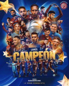 FÚTBOL – Conmebol Copa Sudamericana: Lanús es el CAMPEÓN, al vencer a Mineiro en la FINAL